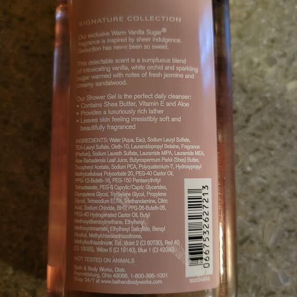 Set of 2 Bath & Body Works Warm Vanilla Sugar 10 oz Shower Gel 8 oz Body Cream - Picture 5 of 5